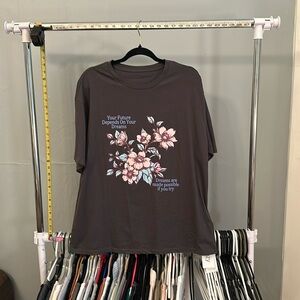 Dark gray graphic T-shirt, new with tags